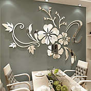 Kitcheniva 40cm*60cm Fashion Flower 3D Mirror Wall Stickers