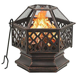 Home Life Boutique Rustic Fire Pit with Poker
