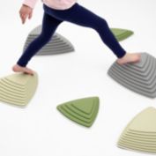 JumpOff Jo RockSteady Balance Stepping Stones for Kids, Promotes Balance & Coordination, Set of 6 Balance Blocks, Tall Set, Camo Colors