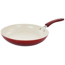 Oster Corbett 12 Inch Nonstick Aluminum Frying Pan in Red
