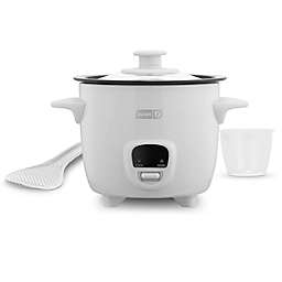 Dash Mini 16 Ounce Rice Cooker in White with Keep Warm Setting
