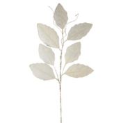 Melrose Set of 12 Silver Gray, Golden Beige, and White Home Decoration Paper Magnolia Leaf Spray, 31.5"
