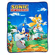 Sonic The Hedgehog Sonic & Tails Large Fleece Throw Blanket   Official Sonic The Hedgehog Collectible Blanket   Measures 60 x 45 Inches