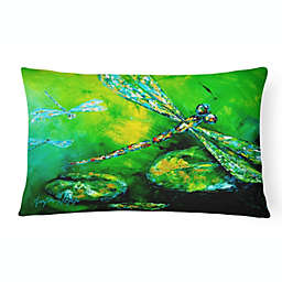 Caroline's Treasures Dragonfly Summer Flies Canvas Fabric Decorative Pillow 12 x 16