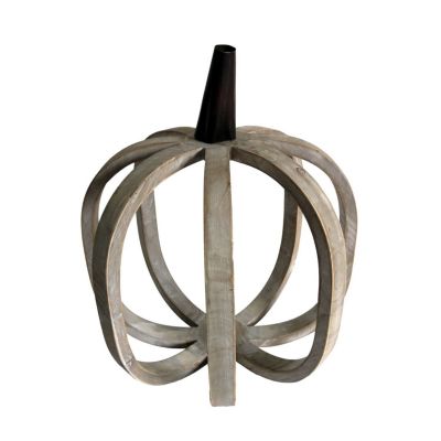 HARVEST Wood Pumpkin Décor Large