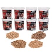 Camerons Wood Smoking Chips Value Gift Set - Set of 8 Pints Extra Fine Cut Sawdust Smoker Chips (2 Oak, 2 Cherry, 2 Hickory, 2 Alder) (0.473176 L)
