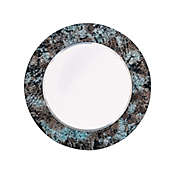 Mosaic Wall Mirror Decorative Round Wall Mirror Diameter 20" Inside Mirror 14" (Blue