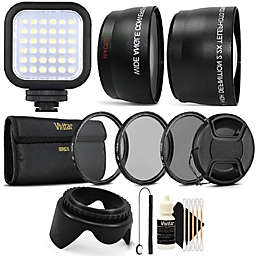 Teds Compact LED Light with Accessories for Nikon D3300 , D3400 , D5300 , D5500 and D7100