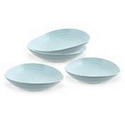 Infinity Merch Pasta Bowls Fine Porcelain Set of 4, 9 inches Celadon Blue