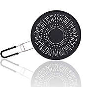 CucinaPro Silicone Splatter Screen- Multi Use XL 11.5" Oil and Grease Shield Guard and Strainer w Foldable Handle for Easy Storage - Fits Most Kitchen Frying Pans, Great Gift