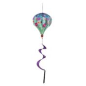 Evergreen Wild Flowers Welcome Burlap Balloon Spinner