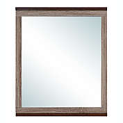 Passion Furniture 32 in. x 39.5 in. Classic Rectangle Framed Dresser Mirror
