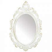 Accent Plus Antiqued White Wall Mirror