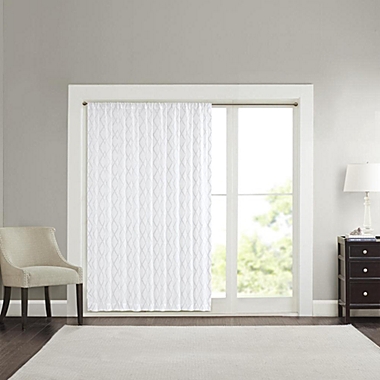 Madison Park. 100% Polyester Diamond Sheer Window Panel w/ Embroidery.. View a larger version of this product image.