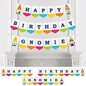 Big Dot of Happiness Gnome Birthday - Happy Birthday Party Bunting Banner - Party Decorations - Happy Birthday