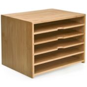 Prosumer's Choice 3-Tier Bamboo Desktop Organizer With Us Letter Size Drawers For Home