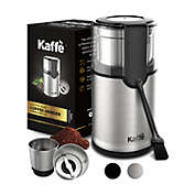 Kaffe Electric Blade Coffee Grinder w/ Removable Cup. 4.5oz 14-Cup Capacity. Cleaning Brush Included (Stainless Steel) Perfect Grinder for Coffee, Tea, Spices, Corn, Herbs.