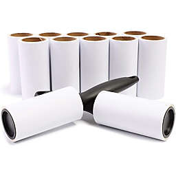 Juvale Set of 10 Sticky Lint Rollers with 2 Plastic Handles for Cat and Dog Hair (696 Sheets)