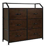 Homfa 32.7&#39;&#39; Dresser with 6 Fabric Drawers in Cherry