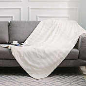 Cheer Collection Ultra Cozy & Soft Faux Fur Blanket - Assorted Colors and Sizes - White - 86x86
