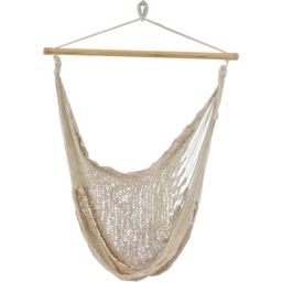 Sunnydaze Hanging Mayan Rope Hammock Chair - Natural