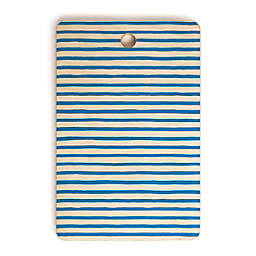 Deny Designs Ninola Design Marker stripes blue Cutting Board Rectangle
