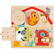 TOOKYLAND Activity Board with Latches - Fine Motor Skills Developmental Toy in Wood, Ages 3+