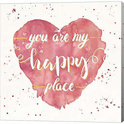 Metaverse Art Happy Hearts II Pink by Jess Aiken 24-Inch x 24-Inch Canvas Wall Art