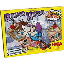 HABA Rhino Hero Super Battle - A Turbulent 3D Stacking Game Fun for All Ages (Made in Germany)