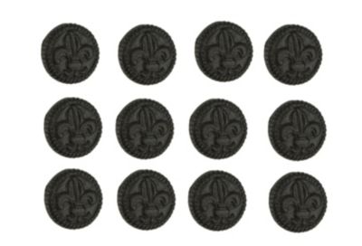 De Leon Collections Brown Cast Iron Fleur De Lis Round Cabinet Knobs or Drawer Pulls Set of 12 Western Décor