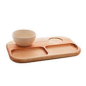 Wolff Liptus Collection Serving Platter with 2 Ceramic Bowls Ivory 30x18x6cm
