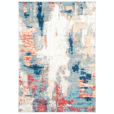 Jasper JSP101 Power Loomed Rug - Grey/Red - 3'x5' - Safavieh. View a larger version of this product image.