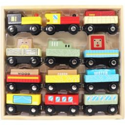 Leo and Friends Wooden Train Set