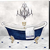 Metaverse Art Navy Blue Bath II by Cynthia Coulter 24-Inch x 24-Inch Canvas Wall Art