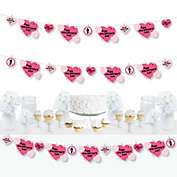 Big Dot of Happiness Be My Galentine - Galentine&#39;s and Valentine&#39;s Day DIY Decorations - Clothespin Garland Banner - 44 Pieces