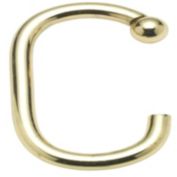 Carnation Home Fashions "C" Shower Curtain Hooks - Brass 3" x 3.25"
