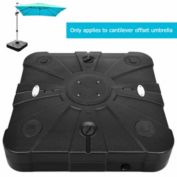 Gymax Patio Umbrella Stand Base Weight 4 Wheels W/Cross Base Black