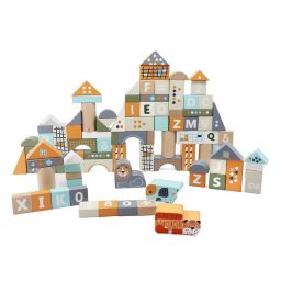 Leo & Friends Count & Spell Blocks Set for Toddlers/101 Pieces   ABC Blocks, Math Blocks, and Counting Blocks, Educational Toy Set for Kids Ages 1 Through 5   Perfect Assorted Size and Shapes Block Kit for Holidays, Birthdays, & More