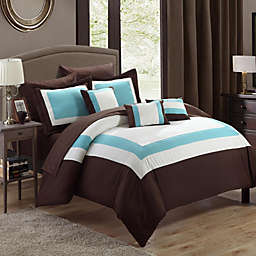 Chic Home Duke 10 Pieces Comforter Bed In A Bag Set - Queen 90