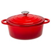 Lexi Home 3.5 Quart Cast Iron Round Dutch Oven - Red