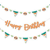 Big Dot of Happiness Let&#39;s Hang - Sloth - Birthday Party Letter Banner Decoration - 36 Banner Cutouts and Happy Birthday Banner Letters