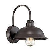Trade Winds Lighting TW50003ORB 1-Light Transitional Outdoor Wall Sconce Light with Metal Shade, 100 Watts, in Oil Rubbed Bronze