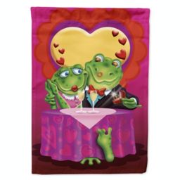 Caroline's Treasures Frog Valentine's Day Date Flag Canvas House Size 28 x 40