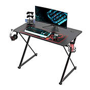 Eureka Ergonomic Modern X Shape Leg Gaming Desk, Black - 39"