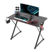 Eureka Ergonomic Modern X Shape Leg Gaming Desk, Black - 39"