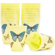 Sparkle and Bash Plastic Cups for Butterfly Birthday Party (16 oz, 16 Pack)