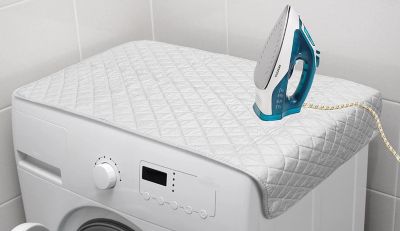 KOVOT Extra-Wide Portable Magnetic Ironing Mat Blanket. Cotton Laundry Pad for Table, Washer, Dryer or Iron Anywhere On The Go . Best Ironing Board Mat Size (21" x 32")