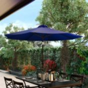 Flash Furniture Navy 9 FT Round Umbrella with 1.5" Diameter Aluminum Pole with Crank and Tilt Function