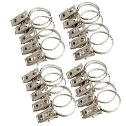 Stainless Steel Curtain or Shower Curtain Clips Set