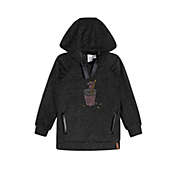 Deux par Deux Long Sleeve Hooded Tunic With Pocket Dark Heather Grey - 6 Years